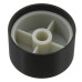 Buton pentru potentiometru, 30mm, aluminiu, negru, 30x16.8mm, 201906
