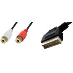 Cablu video Scart - RCA mama, lungime 1,8m - 128102