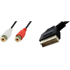 Cablu video Scart - RCA mama, lungime 1,8m - 128102