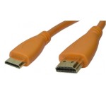 Cablu HDMI tata - mini HDMI tata, 1,5m, portocaliu - 171459