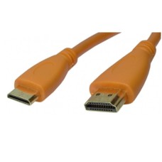 Cablu HDMI tata - mini HDMI tata, 1,5m, portocaliu - 171459