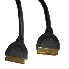 Cablu scart tata - scart tata, gold, 1,5m - 401809