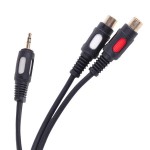 Cablu jack 3,5mm tata - 2 x RCA mama, 25cm - 401840