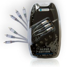 Cablu 3xRCA tata - 3xRCA tata, 1,8m, Silver Edition, Cabletech - 401953