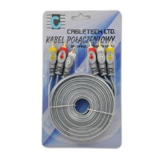 Cablu 3xRCA tata - 3xRCA tata, 3m, Cabletech - 401957