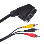 Cablu Scart tata - RCA x3 tata, 3m - 401979 Cablu Scart tata - RCA x3 tata, 3m - 401979