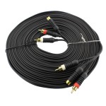 Cablu 2xRCA + S-Video, gold, lungime 10m - 654352