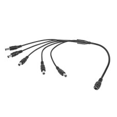 Cablu distribuitor curent DC, 2,1x5,5mm - 5x2,1x5,5mm - 402051 Cablu distribuitor curent DC, 2,1x5,5mm - 5x2,1x5,5mm - 402051