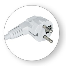 Cablu alimentare AC, lungime 2m, 3x1mm, alb, Commel, 524511 Cablu alimentare AC, lungime 2m, 3x1mm, alb, Commel, 524511