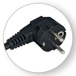 Cablu alimentare AC, lungime 2m, 3x1mm, negru, Commel, 524512