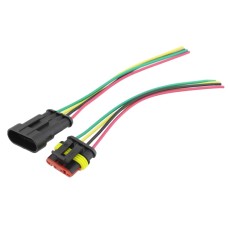 Cablu cu conector rezistent la umiditate, 4 fire, 13cm, HB404, 196690