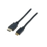 Cablu HDMI tata, mini HDMI tata, 2m, negru, ASSMANN, AK-330106-020-S, T199488