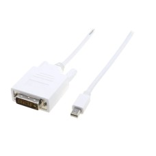 Cablu DisplayPort - DVI, DVI-D (24+1) mufa, mini DisplayPort mufa, 3m, alb, ASSMANN - AK-340305-030-W