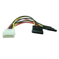Cablu adaptor Molex IDE mama, 2xSATA, mama, 128209 Cablu adaptor Molex IDE mama, 2xSATA, mama, 128209