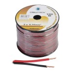 Cablu pentru difuzor, cupru, 0,35mm², rosu, negru - 402336 Cablu pentru difuzor, cupru, 0,35mm², rosu, negru - 402336