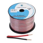 Cablu pentru difuzor, CCA, 0,2mm², rosu, negru - 402342 Cablu pentru difuzor, CCA, 0,2mm², rosu, negru - 402342