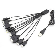 Cablu alimentare USB A, tata, set 10 mufe de incarcare - 127892