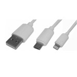 Cablu pentru iPhone5, 6, micro USB, 1m - 173887 Cablu pentru iPhone5, 6, micro USB, 1m - 173887