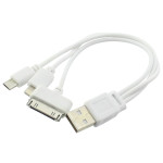 Cablu incarcare USB, cu 3 mufe, 201773 Cablu incarcare USB, cu 3 mufe, 201773