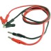 Cablu tester 2 crocodili - 2 borne, 1,1m, 128284