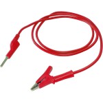 Tester clema crocodil - borna tata, rosu, lungime 1m. - 128289