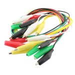 Set 10 cabluri cu crocodili, 48cm, Goobay, 530007