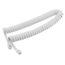 Cablu telefon, spiralat, alb, 2m, 201687