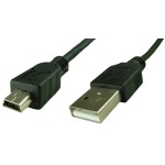 Cablu mini USB tata - USB A tata, lungime 0,9m - 127908