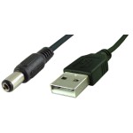 Cablu de alimentare USB - DC tata, 2,1x5,5x11mm, lungime 1,5m - 127952