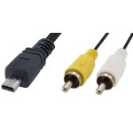 Cablu pentru aparate foto Nikon, 2RCA tata, lungime 1,3m - 128042