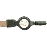 Cablu de alimentare USB - Jack 3,5mm mama, 80cm - 128168