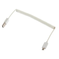 Cablu USB - microUSB, spiralat, 20cm - 128379