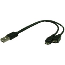 Cablu USB tata - miniUSB, micro USB - 129665