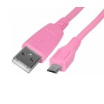 Cablu USB A tata - micro USB tata, roz, 1m - 171898 Cablu USB A tata - micro USB tata, roz, 1m - 171898
