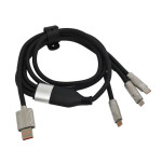 Cablu Fast USB, 3in1, micro USB, Type C, compatibil cu iPhone, 1m, 196867