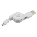 Cablu USB A tata, micro USB, retractabil, 80cm, 201731
