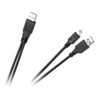 Cablu USB tata - tata + mini USB, 5 pini, 1,5m - 402192