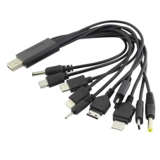 Cablu USB universal, cu 10 capete, L100638 Cablu USB universal, cu 10 capete, L100638