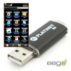 Pendrive USB X-Depo Soft EEGO, 16GB, Platinet - 401565