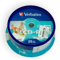 CD-R 700MB, 52X, 25 bucati, printabil, Verbatim - 401482