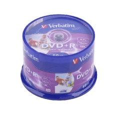 DVD+R 4,7GB, 16X, 50 bucati, Azo Full, Verbatim - 401501