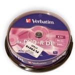 DVD+R, Double Layer, 8,5GB, 8X, 10 bucati, Verbatim - 401504