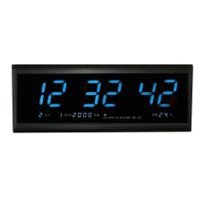 Ceas electronic, cu calendar, afisaj albastru, 480x185x45mm - 105016