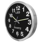 Ceas de perete, cu cifre iluminate cu LED-uri, 250mm - 105031