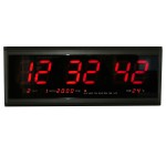 Ceas electronic, cu calendar, afisaj rosu, 480x185x45mm - 110900