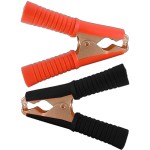 Cleme crocodil 100A, 105x80mm, set rosu, negru - 122748