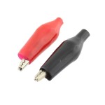 Set 2 cleme crocodil, 50mm, rosu-negru, 196651 Set 2 cleme crocodil, 50mm, rosu-negru, 196651