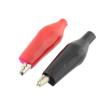 Set 2 cleme crocodil, 50mm, rosu-negru, 196651 Set 2 cleme crocodil, 50mm, rosu-negru, 196651