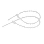 Set 100 coliere plastic, reutilizabile, 120mm, Commel, 524344