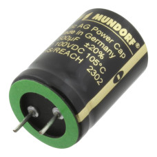 Condensator electrolitic, 1500UF, 100V, 105°, seria Seria MLytic+AG, MLGO100, 1500, Mundorf, 330530